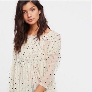 Free People Sheer Polkadot Tunic Dress (NWOT)